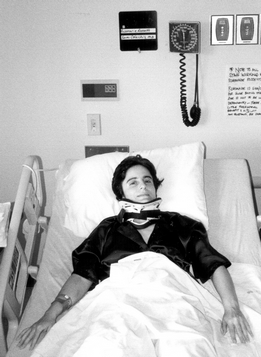 Rosemarie Rossetti in hospital room at Dodd Hall, The Ohio State University